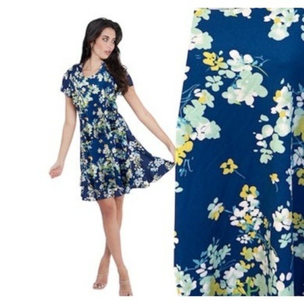 Dress blue yellow shirt Lularoe xl